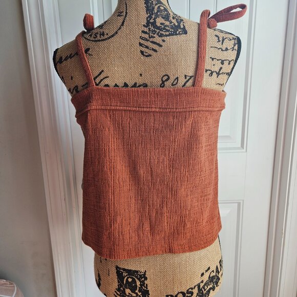 *SOLD*Madewell Crosshatch Tie Strap Tank Top Size S - Picture 5 of 8